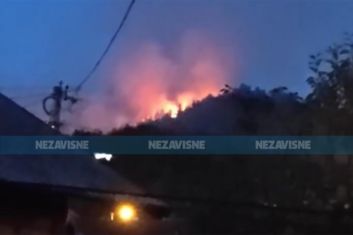 Požar u Vrbanji: "Gori jako, teren je nepristupačan" (VIDEO)