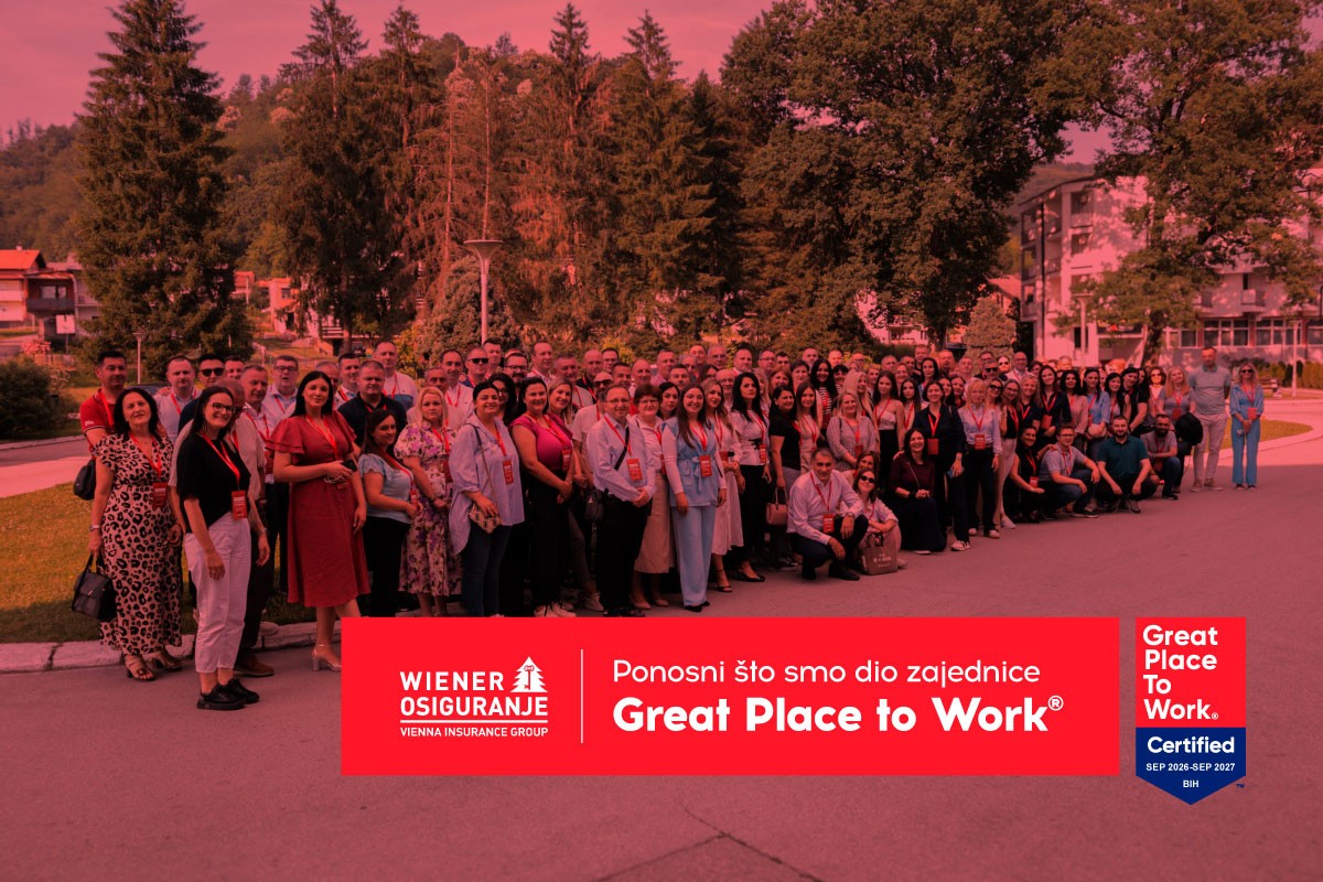 Wiener osiguranje dobilo Great Place to Work® certifikat