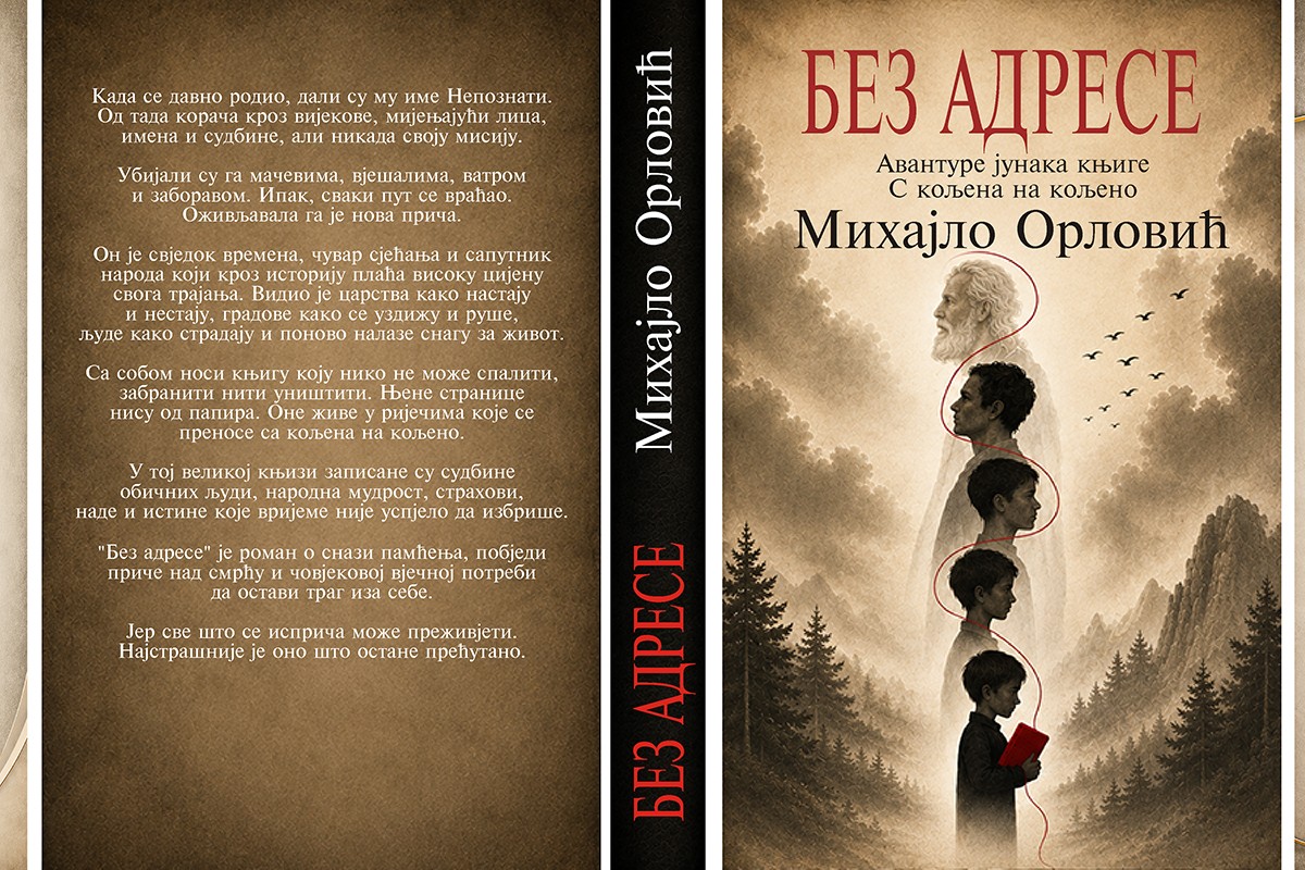 Mihajlo Orlović objavio novi roman "Bez adrese"