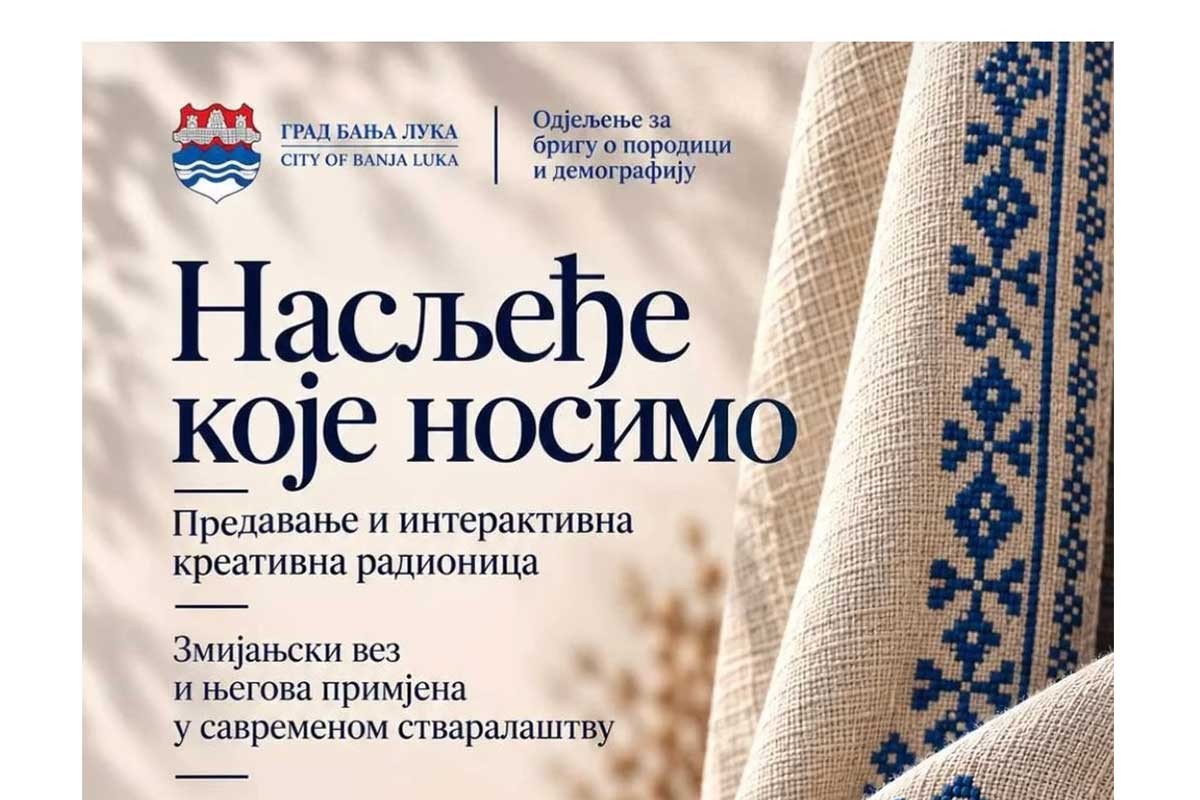 "Nasljeđe koje nosimo": Predavanja i radionica o zmijanjskom vezu