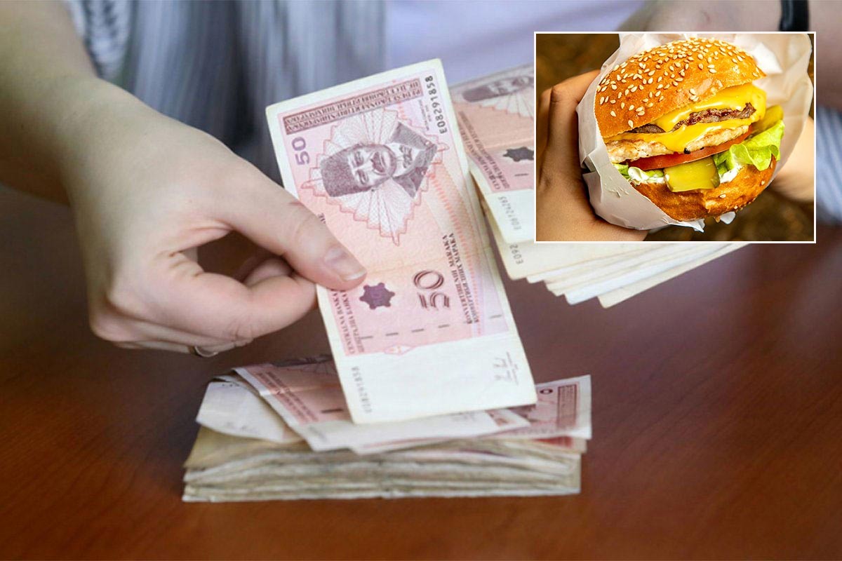 Plata u BiH vrijedi 152 hamburgera