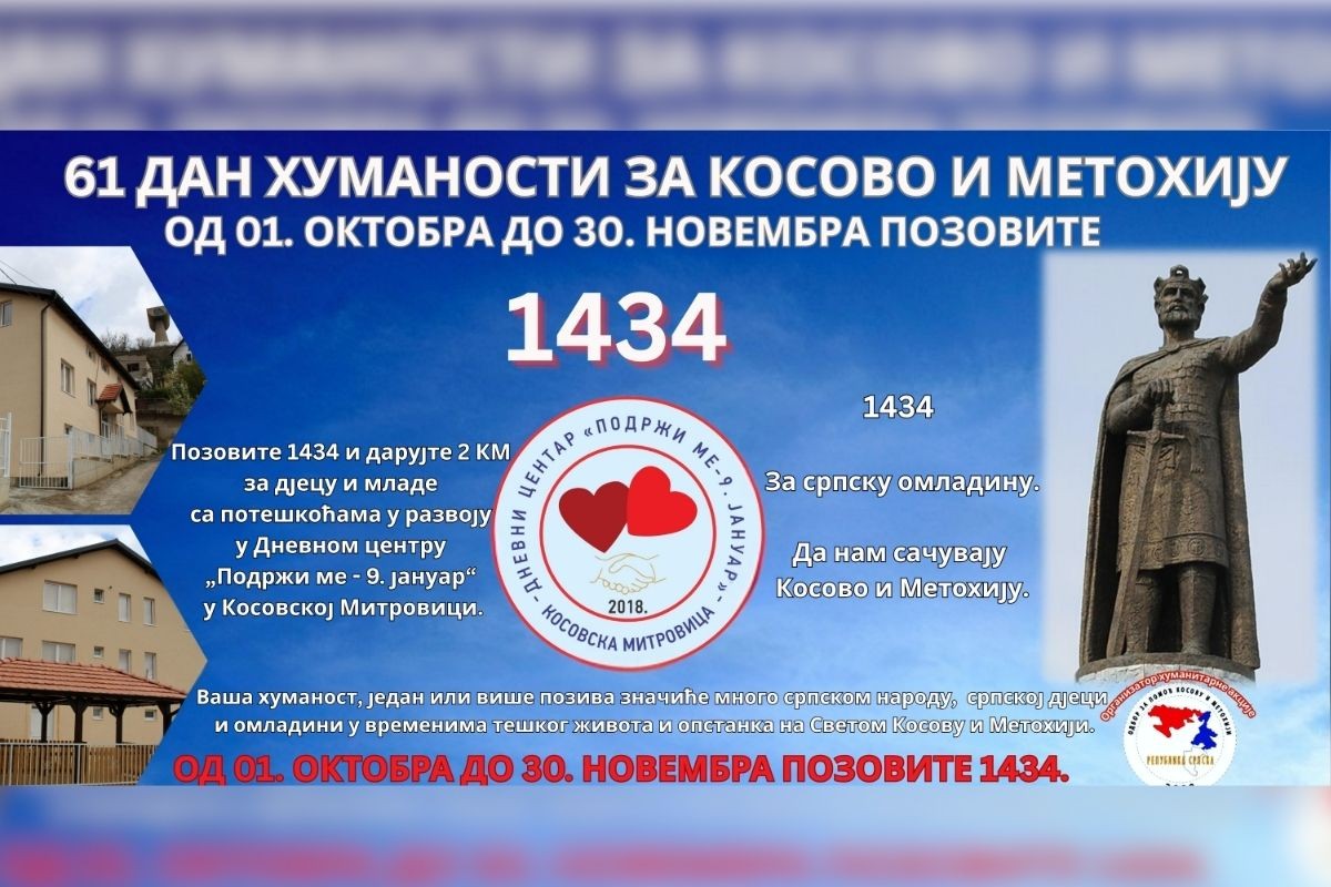 61 dan za Kosovo i Metohiju: Pozovite 1434