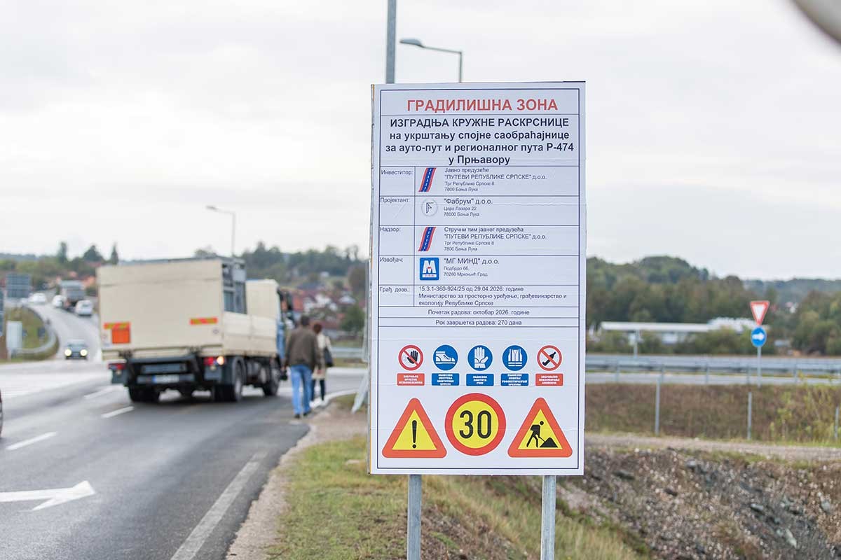 Počela izgradnja kružne raskrsnice kod auto-puta u Prnjavoru