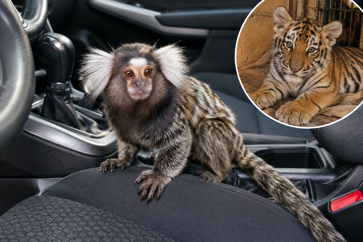 U automobilu mu pronašli majmuna, ranije u kući držao tigra