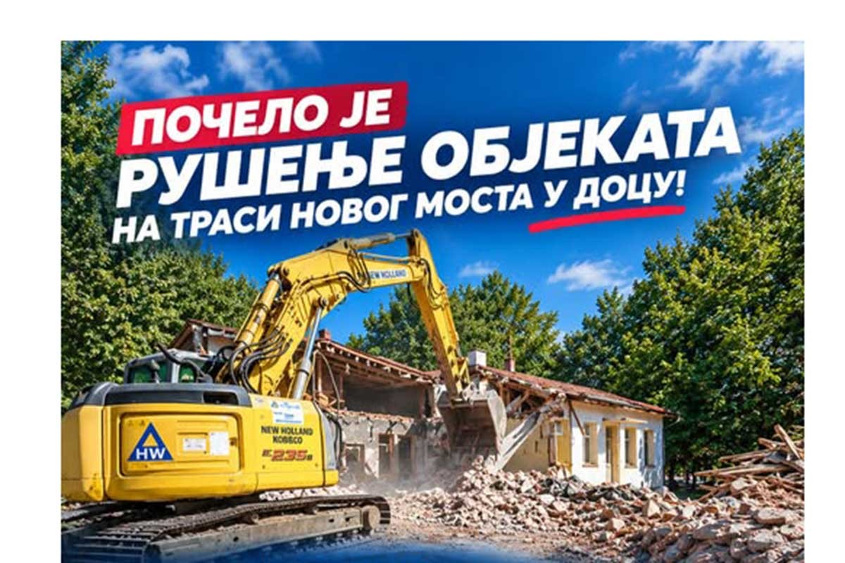 Rušenje objekata u Docu: Stvoreni uslovi za izgradnju najvećeg mosta u Banjaluci