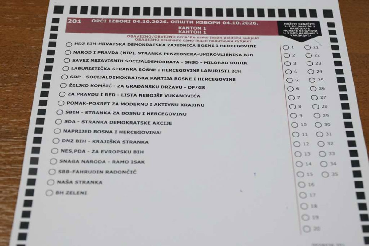 Kako pravilno popuniti glasački listić?