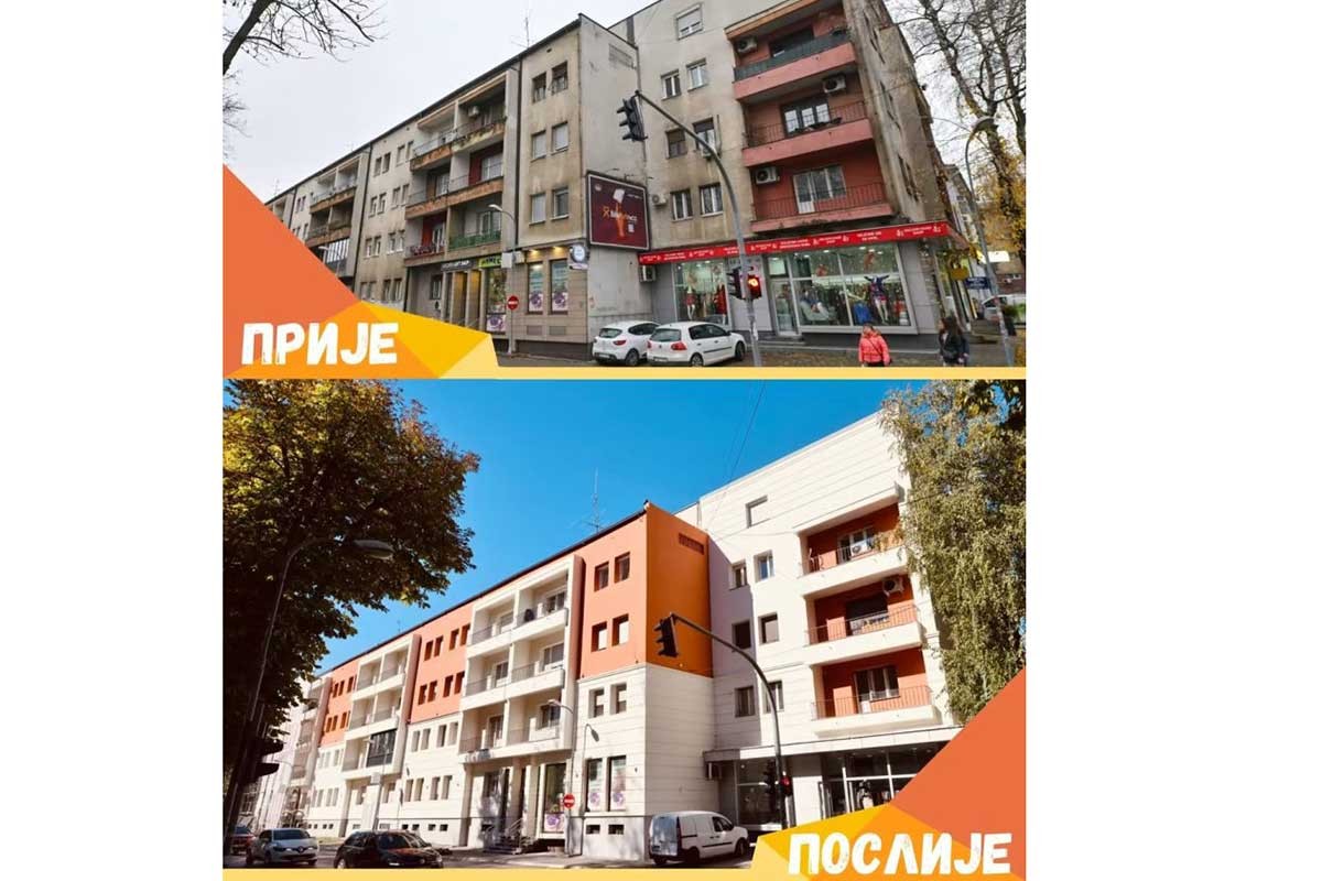 Ljepši i uređeniji izgled centra Banjaluke: Pri kraju obnova fasade u Kninskoj