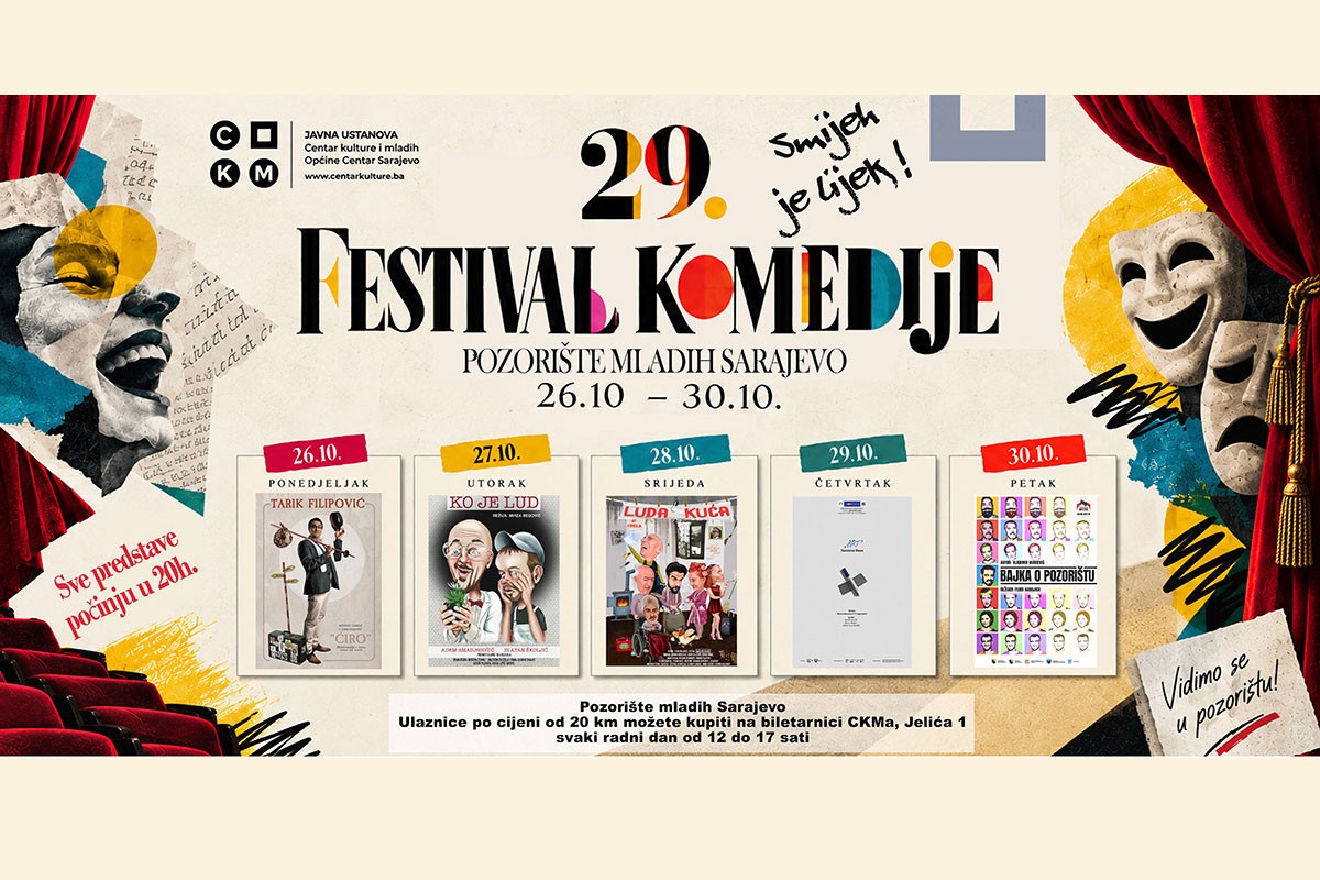 Festival komdije "Smijeh je lijek" od 26. do 30. oktobra