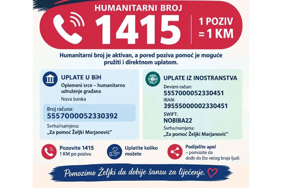 Željka Marjanović treba pomoć: Za liječenje u Rusiji potrebno 180.000 evra
