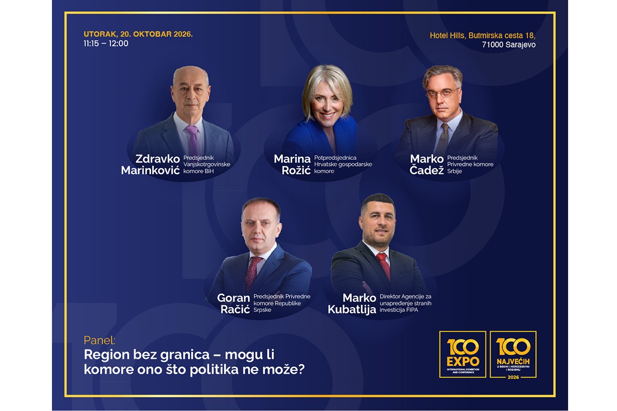 Konferencija 100 najvećih i 100 EXPO 2026: Mogu li komore ono što politika ne može?