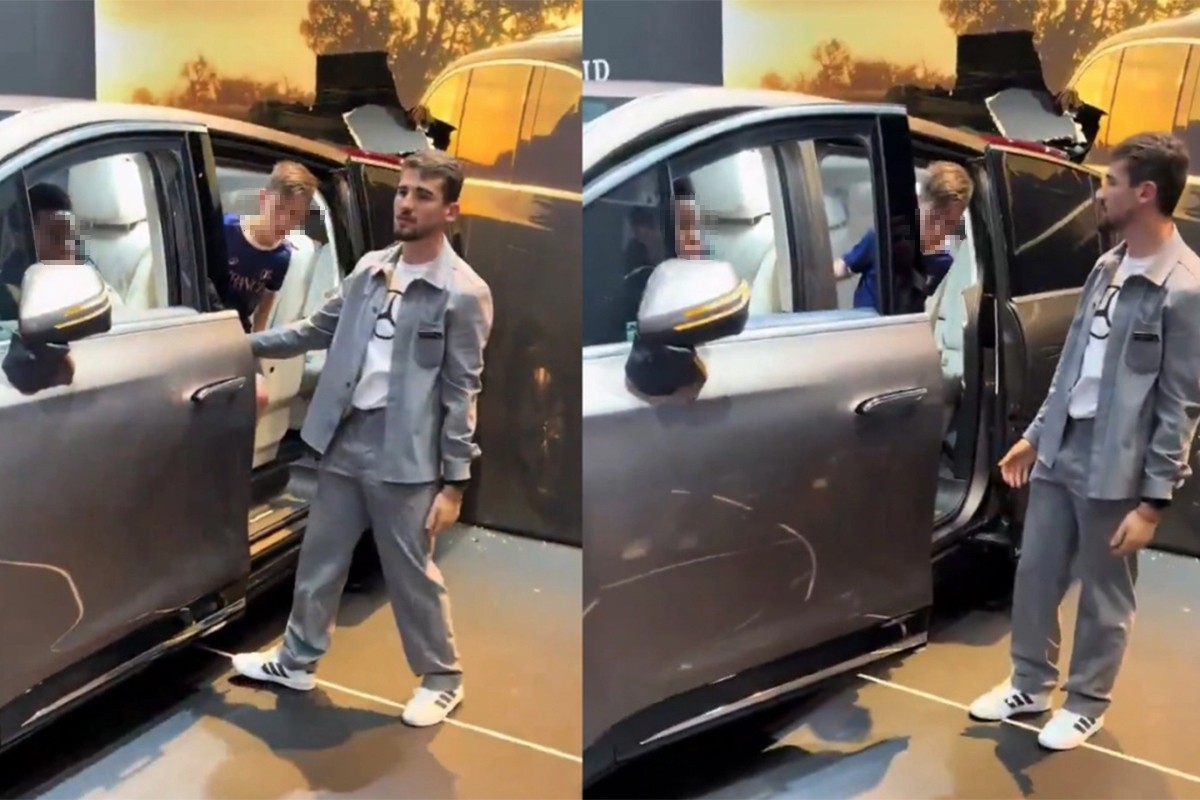 Dječaci zakucali Mercedes od 80.000 evra u zid na sajmu (VIDEO)