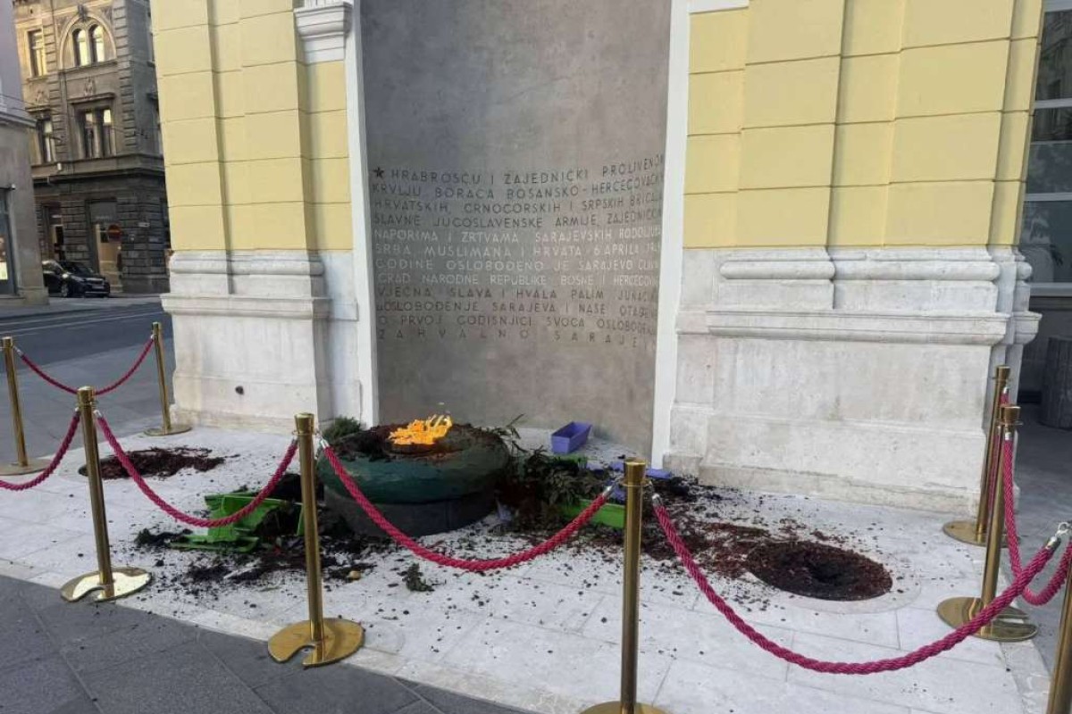 Vandali devastirali prostor Vječne vatre u Sarajevu