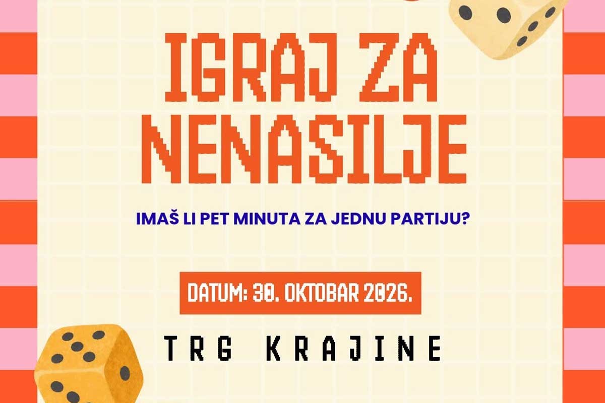 "Igraj protiv nasilja": Društvena igra u prirodnoj veličini na Trgu Krajine